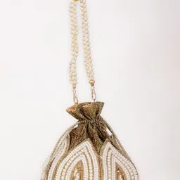 gungun handloom Girls Gold Potli image 3