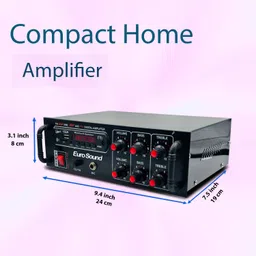 euro sound Amplifier Bluetooth USB AUX Input FM Radio SD Card Slot MIC Input amplifier home 120 W AV Power Amplifier image 3