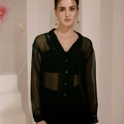 tandul Women Regular Fit Solid Built-up Collar Casual Shirt-picture-35