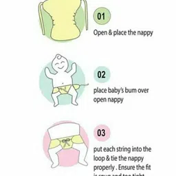 duggu kids Baby cotton nappy resuable and washable Available in different colour image 4