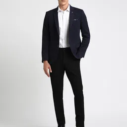 the bear house Men Solid Single Breasted Formal Blazer image 5