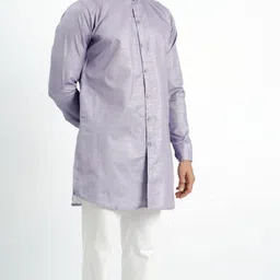 niraj creation Men Solid Dupion Silk Straight Kurta image 4