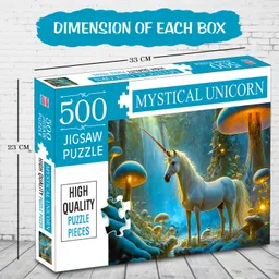 hello friend Mystical Unicorn Puzzles 500-Piece for Kids and Childrens – Ages 9+ image 5
