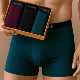 dasens Pack of 3 Solid Men Trunk image 1