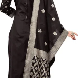 sarvah Unstitched Art Silk Salwar Suit Material Self Design image 2