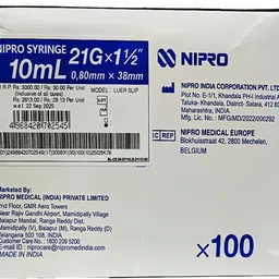 lisamed Nipro Syringe with Needle 10ml |Sterile Hypodermic, Singe Use(100 Pcs) Medical Needle-picture-25