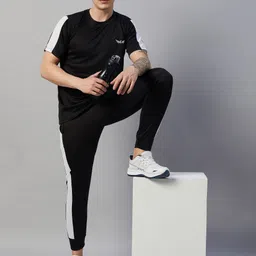 chrome & coral Colorblock Men Track Suit image 1