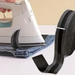 tsuwezi Double Sided Handheld Dispenser Tape Iron-on Instant Hem Tape Fabric Fusing Self-Adhesive Hemming Tape (Manual) image 2