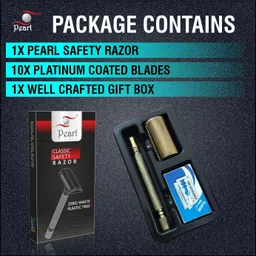 pearl shaving P S Double Edge Safety Razor (CLOSE COMB ANTIQUE BRASS), Men image 4