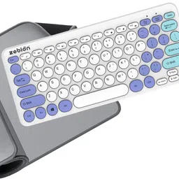 zebion G3000 Trinity 3 IN 1 Bluetooth Keyboard & Mouse Combo with Mouse Pad Combo Set image 1