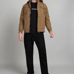 fort collins Men Solid Bomber Jacket image 3