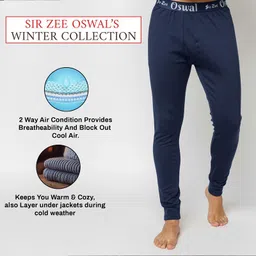 HOSIERY HEIGHTS Winter Bottom Inner Wear Cotton Blend Stretchable & Comfortable Men Pyjama Thermal image 4