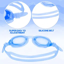 fiddlerz Anti Fog Swimming Goggles for Kids with UV Protection & Adjustable Strap for Boy image 3
