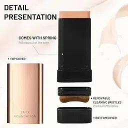 zaviel Luxury Korean 2 in 1 Foundation Stick with Brush 【Long-Lasting & Waterproof] Foundation image 2