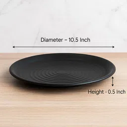 pearlcraft Plastic Wave Full Plate 10.5 Inch | Stylish Full Plate for Daily Use Dinner Plate image 2