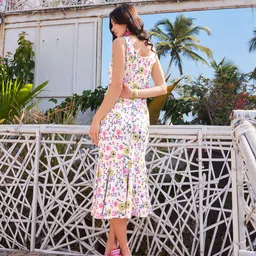 purvaja Women Bodycon Multicolor Midi/Calf Length Dress image 2