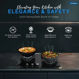 crompton HOB-SSDC603-MBL Aluminium Automatic Hob image 2