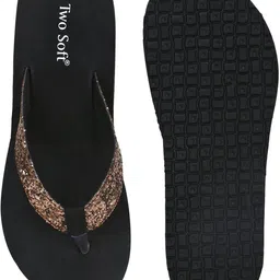 two soft Combo Pack Of 2 Stylish Casual Light & Soft Comfortable Daily Wear Women Slippers image 4