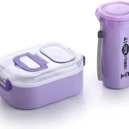 kpnb Tiffin Box with Water Bottle | Lunch Box Combo with Bottle and Spoon 2 Containers Lunch Box image 5