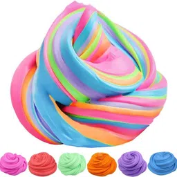 ancientkart Creative Crystal Mud for Art Craft and play set of 6 with unicorn accessories image 3