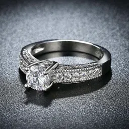 shree shyam jewells 925 Silver Zircon Stylish Ring for Women | Rhodium Finish | 6M Warranty Sterling Silver Cubic Zirconia Sterling Silver Plated Ring-picture-18