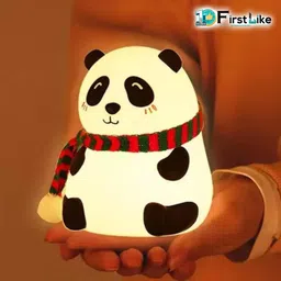 Silicone Panda Lamp – LED Night Light | Chargeable Lamp | Panda with a Muffler Night Lamp-image-4