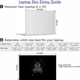 STICKER PRO Universal Laptop Skin Sticker with Extra Protective Layer - Astronaut Yoga Premium PVC Self Adhesive Vinyl Laptop Skin Compatible for 15.6 inch image 3