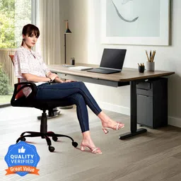 seventh heaven Blaze Ergonomic Mid Back Chair with Lumbar Support, Armrest Fabric Office Arm Chair-picture-24