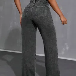 luminoire Women Loose Fit Mid Rise Grey Jeans image 2