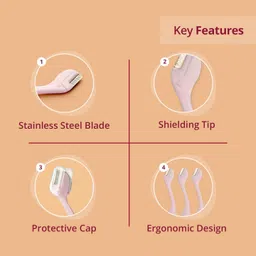 carmesi Eyebrow Razor | For Salon-Like Eyebrows | Eyebrows, Upper Lip, Targeted, Women image 4