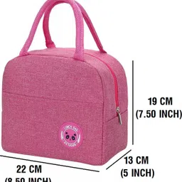 pinkmpire Portable Reusable Travel Tiffin Hand Lunch Bag with Aluminum Foil Inner Cover Waterproof Lunch Bag image 5