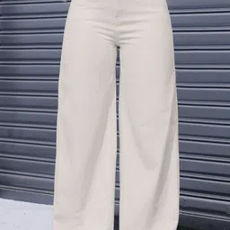 kc collection Women Regular High Rise White Jeans image 1