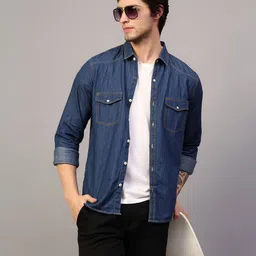 keshav srushti Men Regular Fit Solid Spread Collar Casual Shirt-picture-42