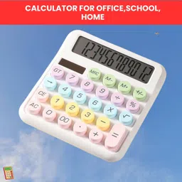 clairbell Desktop Cute Calculator, 12-Digit Large Display With Aesthetic Candy ColorI141 Desktop Cute Calculator, 12-Digit Large Display With Aesthetic Candy ColorE141 Basic Calculator-picture-15