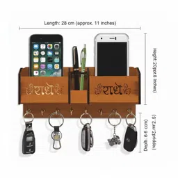 prem craft RADHE Wood Key Holder image 3