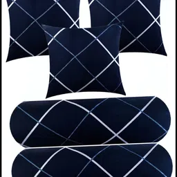 jayog enterprise 3 CUSHION 2 BOLSTER Microfibre Geometric Bolster Pack of 5-picture-11