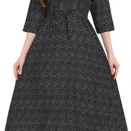 houseofcommon Women A-line Black Midi/Calf Length Dress image 2