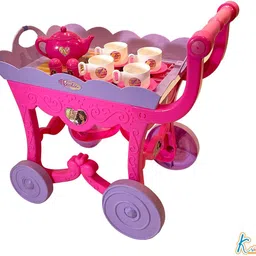 kriiddaank Barbie 32 pieces Tea Set Trolley image 2