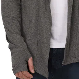 clothify Men Full Sleeve Grey Shrug image 4