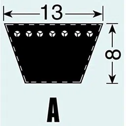 techno tronics A_45 Poly-F Plus PB Classical V Belt A Section, Size: A_45 AC Brushless Motor image 2