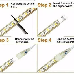 clive india 1200 LEDs 10 m Blue Steady Strip Rice Lights image 5