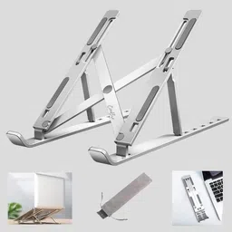 DADNSON laptop stand Aluminum Adjustable Portable Foldable Laptop Stand bol-Laptop Stand 98 Aluminium Floor and Desk Stand Rotatable Laptop Stand with Adjustable Height Compatible with Universal Laptops-picture-38