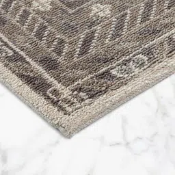 obeetee Ivory Geometric Wool & Cotton 8 ft x 10 ft Hand Knotted Carpet image 4