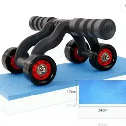 toba Ab Roller, Core Strength Training 4-Wheels Abdominal Muscle Ab Exerciser image 1