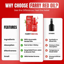 farry Red Oil 100ml Pack of 3 for Pain Relief (Joint, Back, Muscle, Arthritis) Liquid image 4
