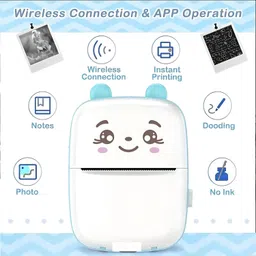 Filsfa Thermal Printer, Inkless Printing, USB Rechargeable, StickerPrinter Flexy image 3