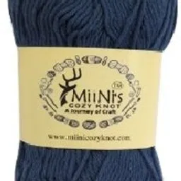 Premium 100% Cotton Crochet Yarn – Soft & Colorful Skein (14x8 cm) Dark Blue Manual Yarn Winder-image-17