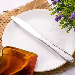 le casa Diamond AP Knife | Style - Hammered | 100% Food Grade With ISO Certification | Stainless Steel Bread Knife, Butter Spreader, Cheese Knife, Dessert Knife Set-picture-41