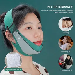 crazyabbs Face Slimming Strap,Chin Up Patch Double Chin Reducer Strap Face Lifting Belt Face Shaping Mask image 4