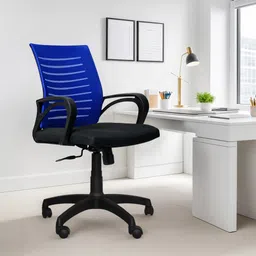 seventh heaven Bolt Ergonomic Office Chair Mid Back Lumbar Support Armrest 3-Year Warranty Fabric Office Arm Chair-picture-26